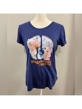 Women's Blue Pilgrimage Festival T-Shirt from 2019.  Size XL (see measurements)